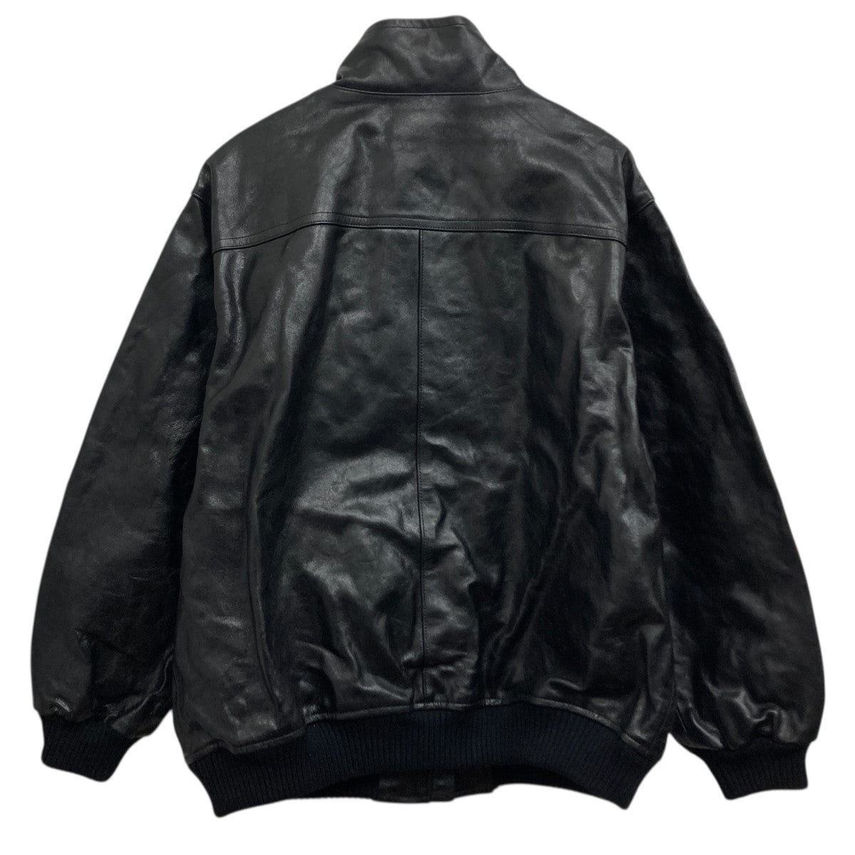 AURALEE LAMB LEATHER ZIP BLOUSON レザージャケット 古着・中古-2枚目のアイテム画像