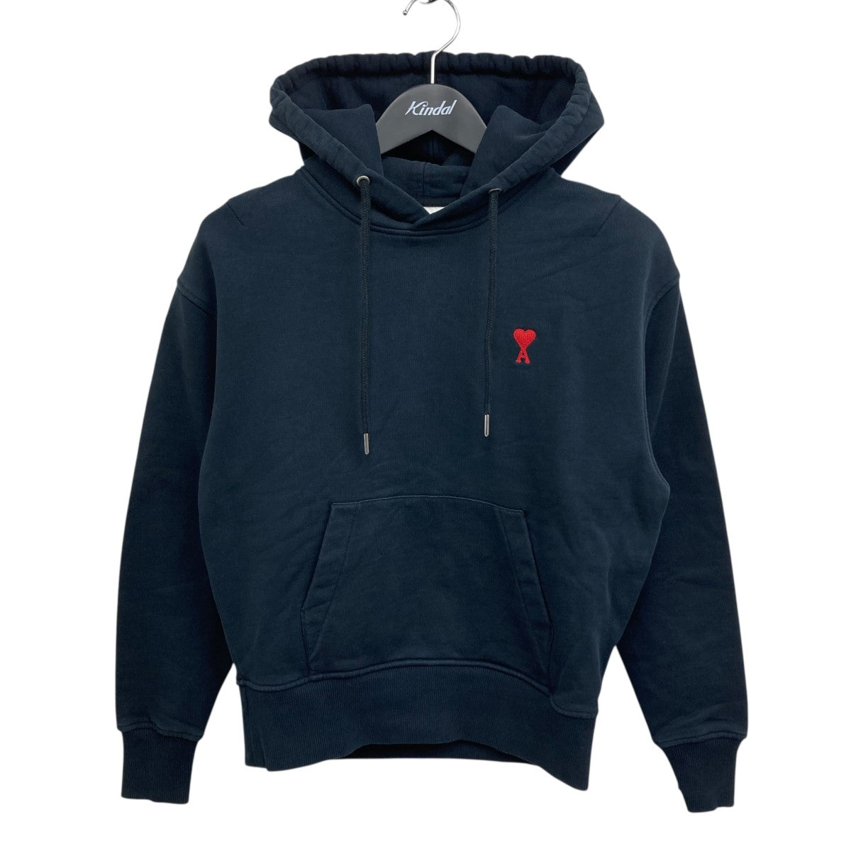 Ami paris プルオーバー パーカー M ブラック 刺繍ロゴ 胸ロゴ Ami paris プルオーバー パーカー M ブラック 刺繍ロゴ 胸ロゴ