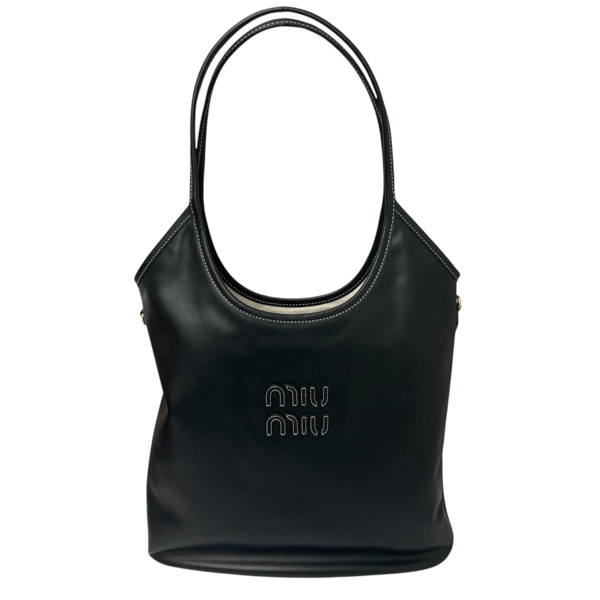 MIU MIU(ミュウミュウ) IVY レザートートバッグ 5BG231 ブラック