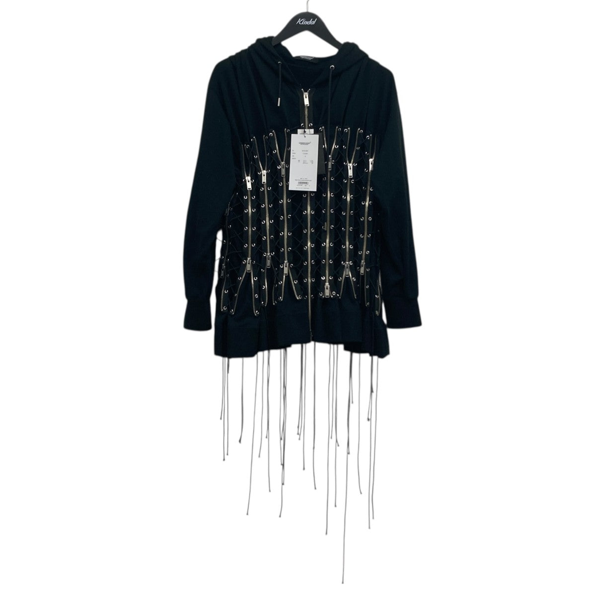 ニウラケハトメ レースアップジップパーカー