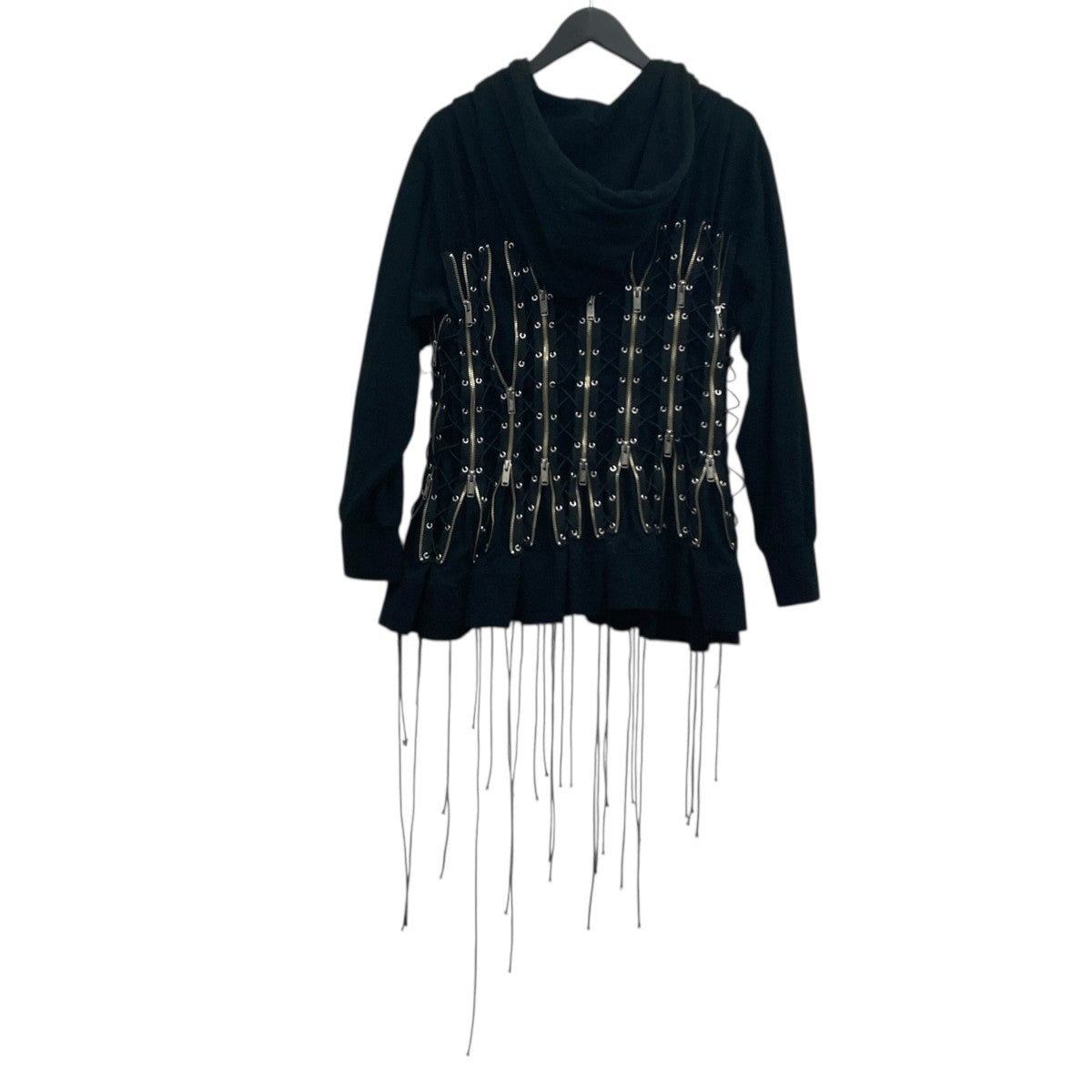 ニウラケハトメ レースアップジップパーカー