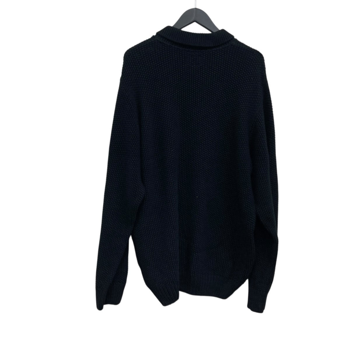seed stitch collar sweater 襟付きローゲージニット