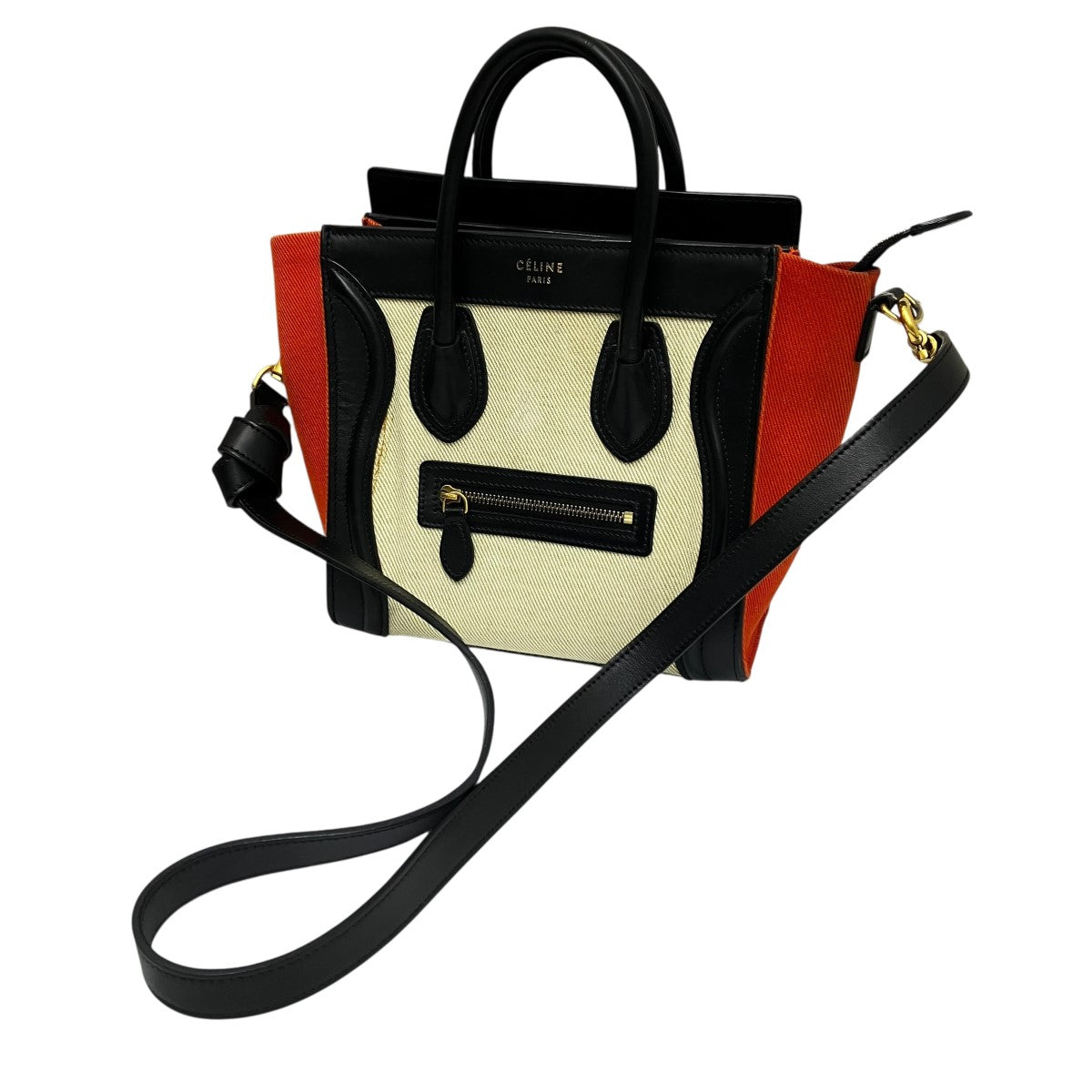 CELINE(セリーヌ) ラゲージナノバッグ S-GA-A154 ベージュ×ブラック 