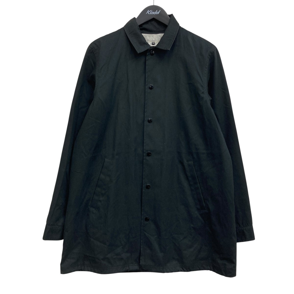 GANRYU(ガンリュウ) ロングコーチジャケット ES-C001 ブラック サイズ