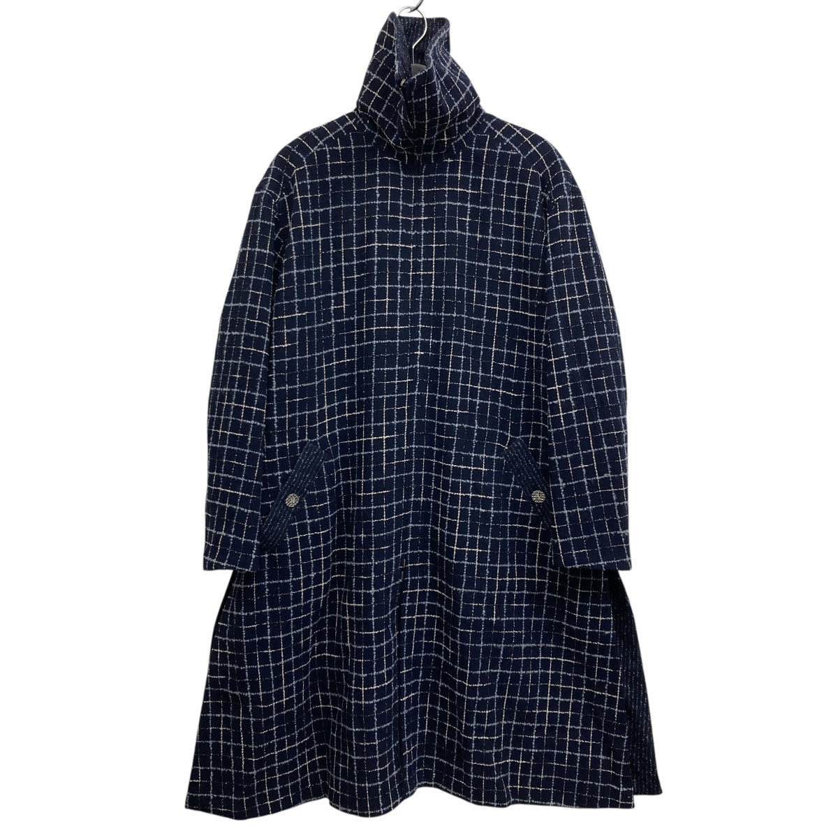 CHANEL(シャネル) ココボタンウール×ポリエステル ロングコート