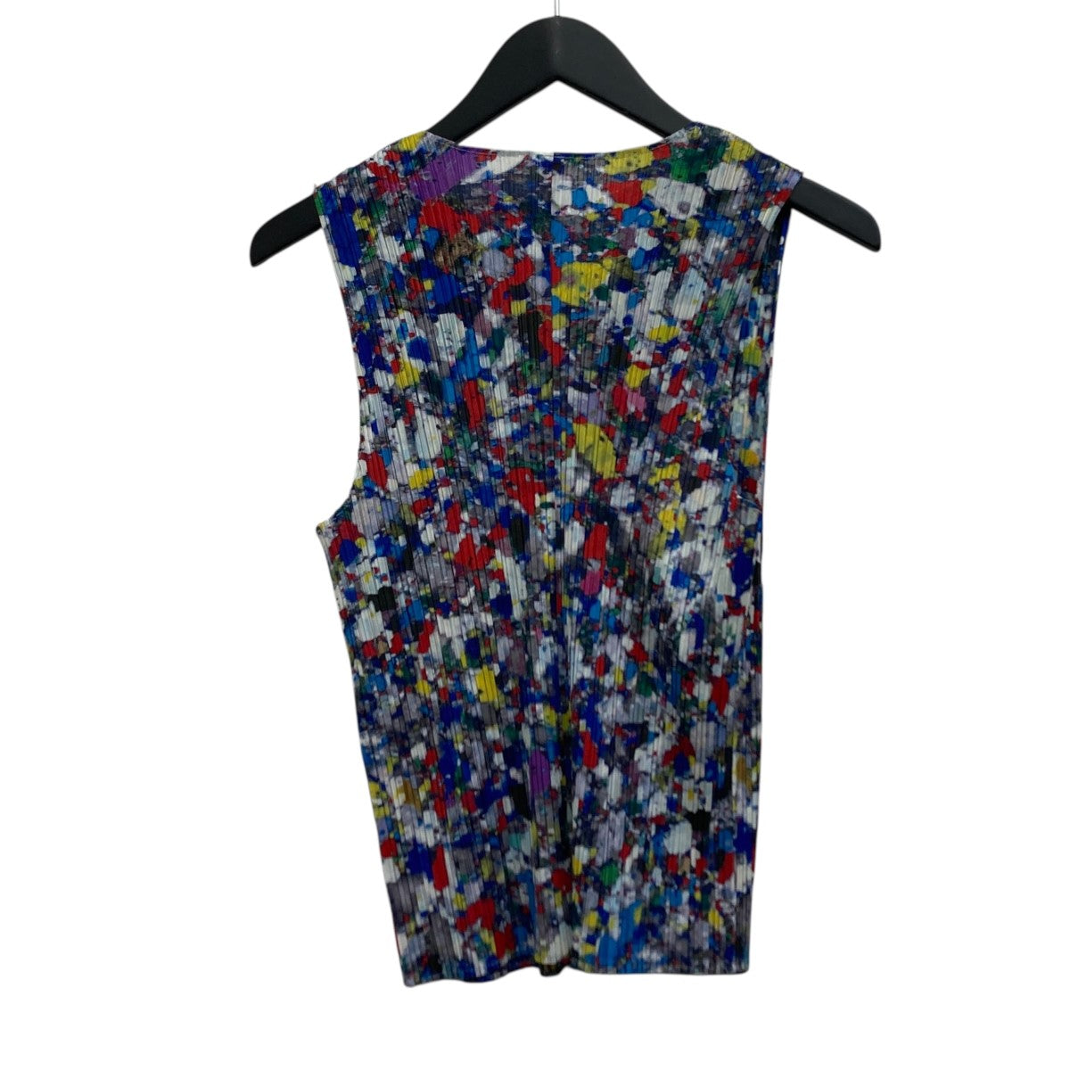 PLEATS PLEASE 総柄プリーツベスト 古着・中古-2枚目のアイテム画像