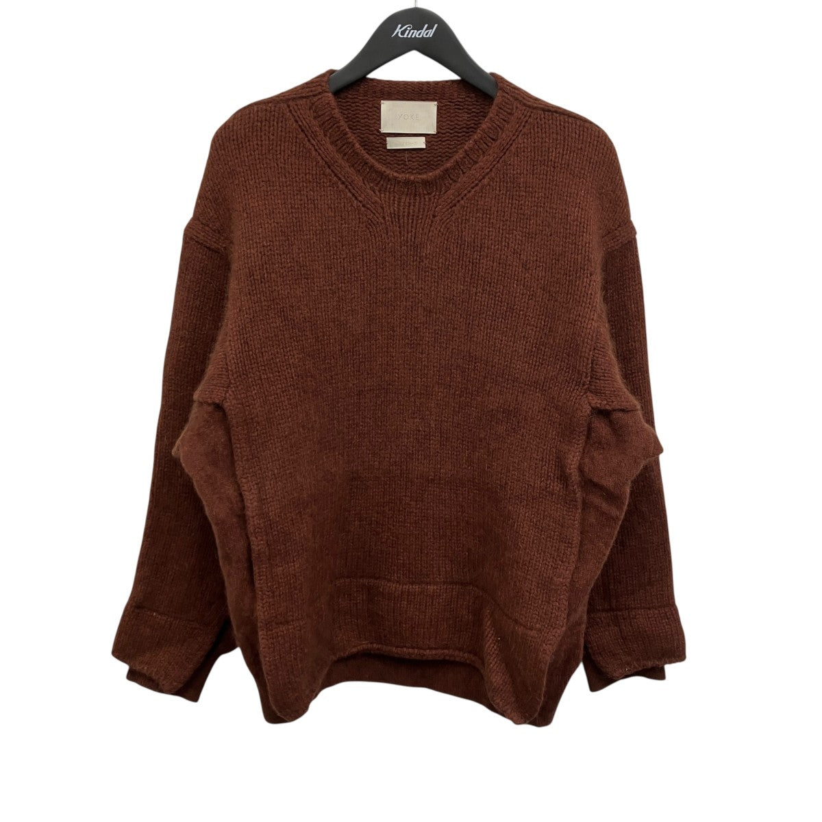 YOKE(ヨーク) CONNECTING CREW NECK KNIT LS クルーネックニット