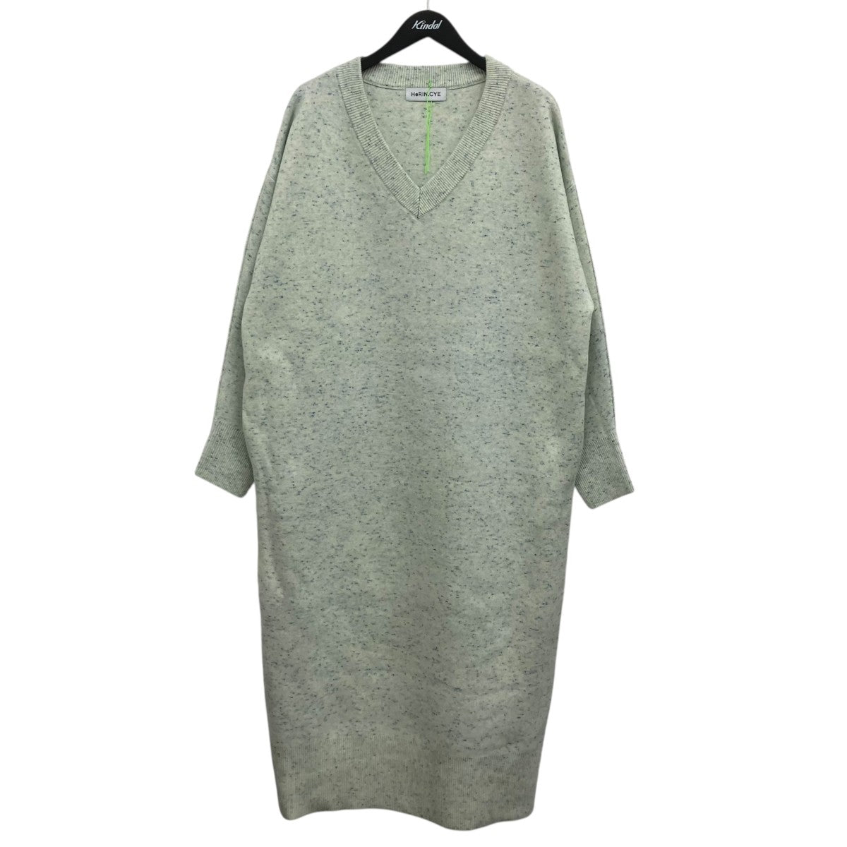 V neck knit one piece Vネックニットワンピース