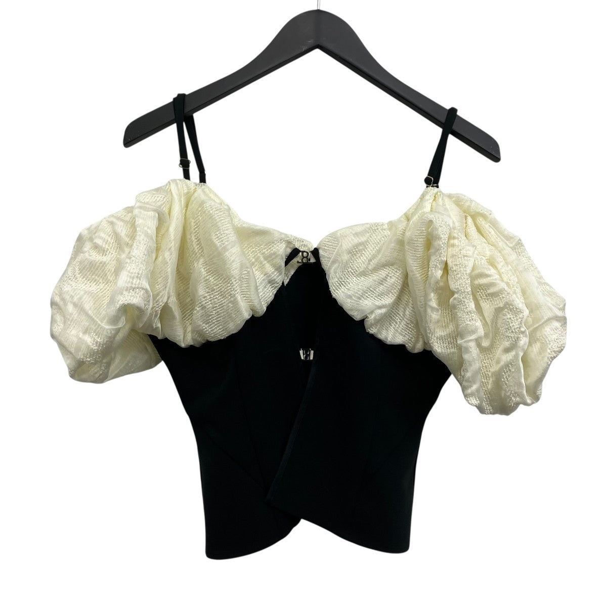 See-through Jacquard Voluminous Sleeve Top シースルージャガードボリュームスリーブトップ