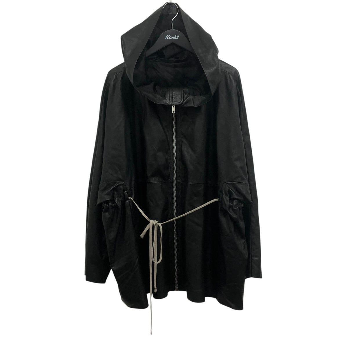 RICK OWENS(リックオウエンス) フード付きオールレザージップアップ 