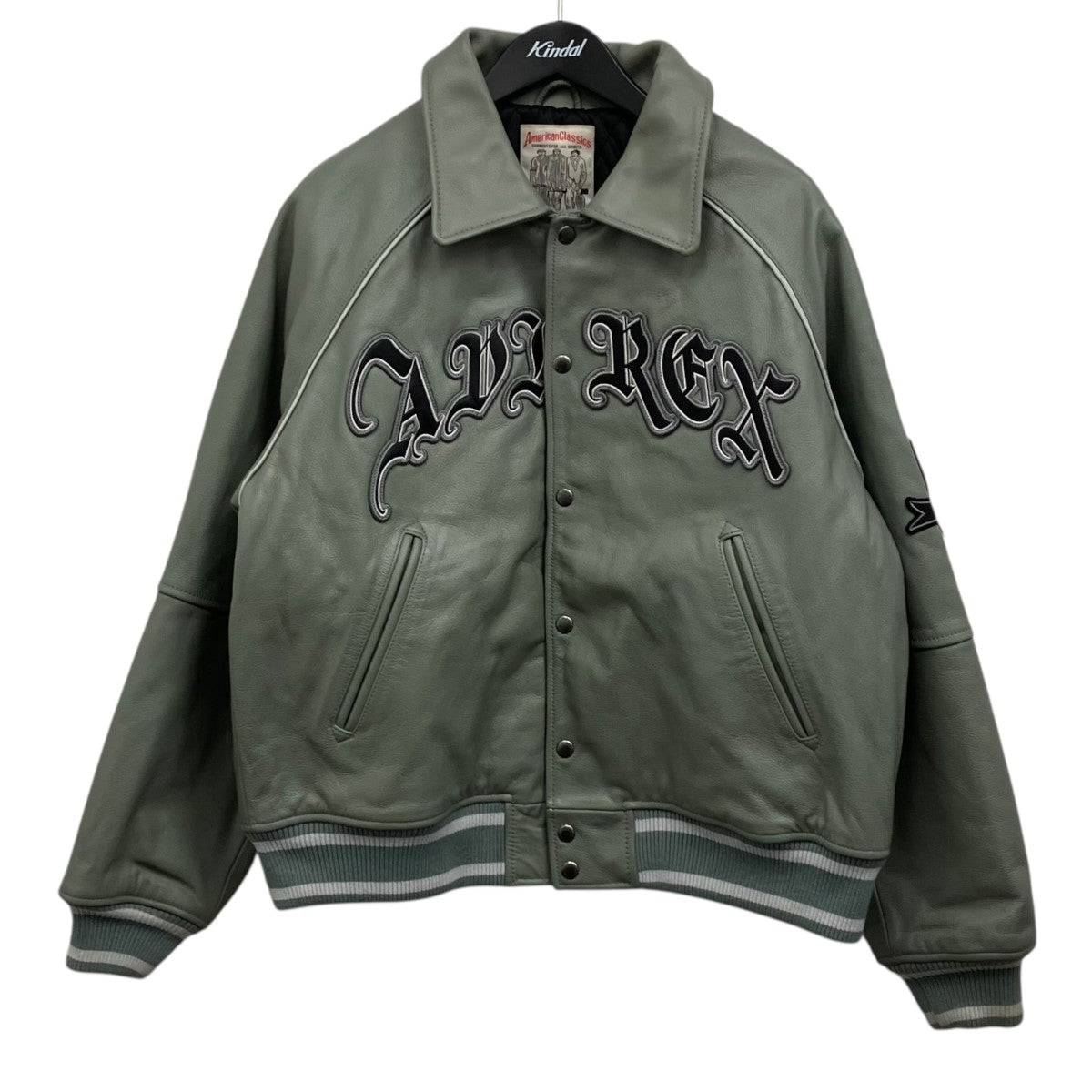 PALACE×AVIREX PALACE AVIREX LEATHER JACKETレザージャケット グレー 