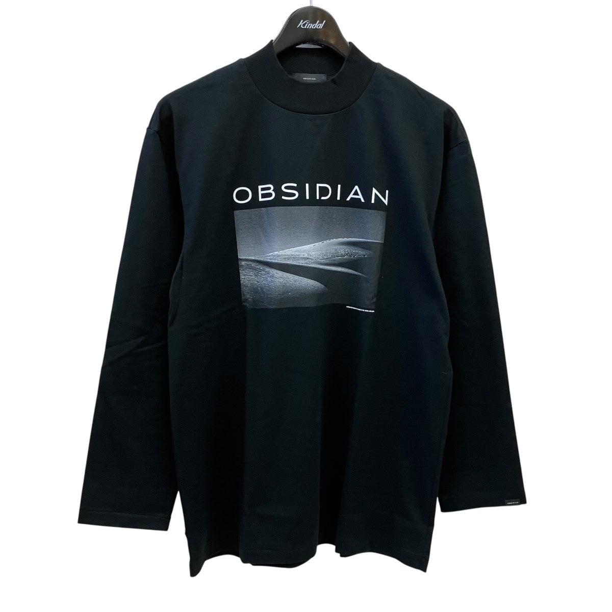 OBSIDIAN オブシディアン モックネック Tシャツ ブラック S オブシディアン】プリントモックネックTシャツ – GQ SHOP