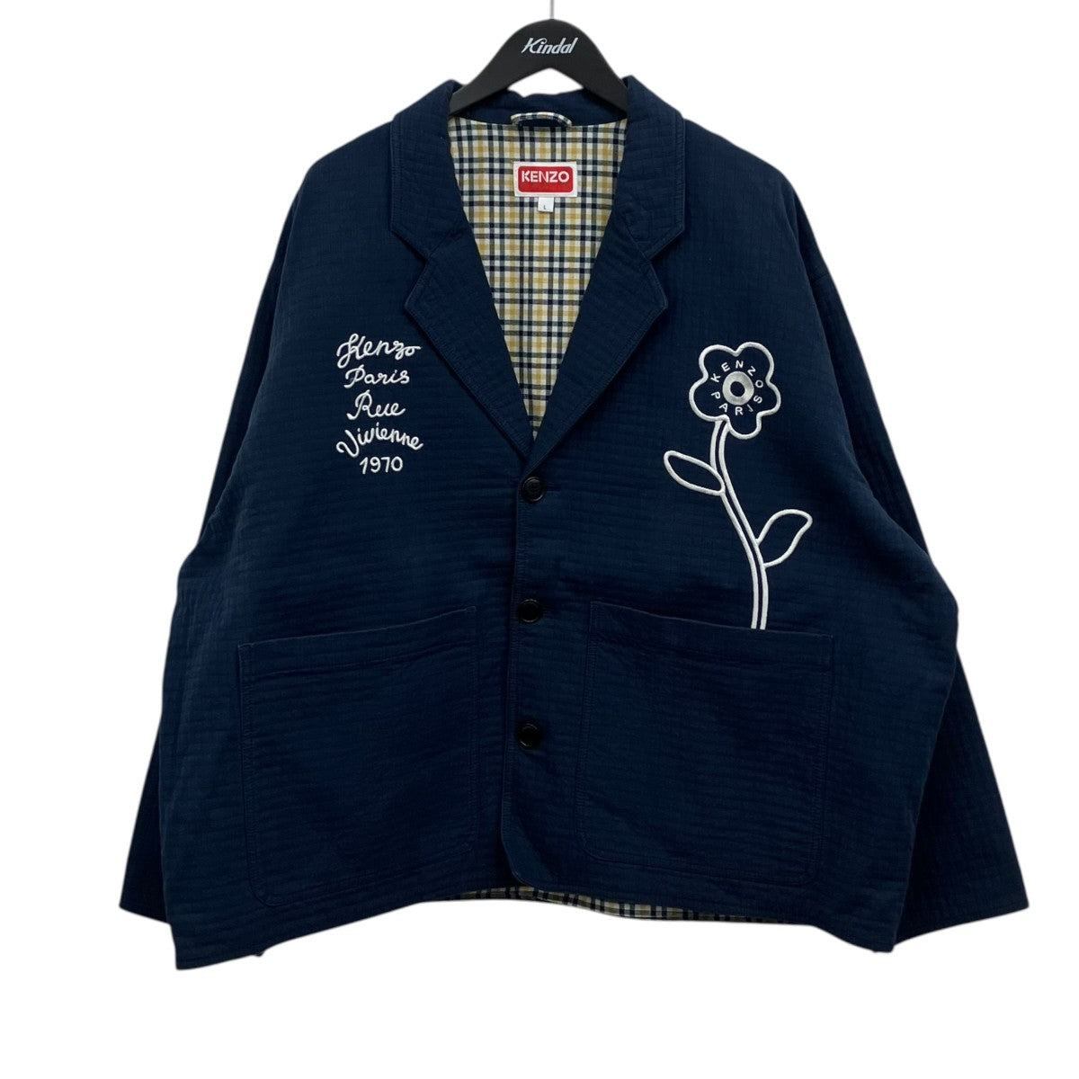 【KENZO】刺繍デザイン リネンテーラードジャケット KENZO(ケンゾー) テーラードジャケット(メンズ) - ブランド通販のBUYMA