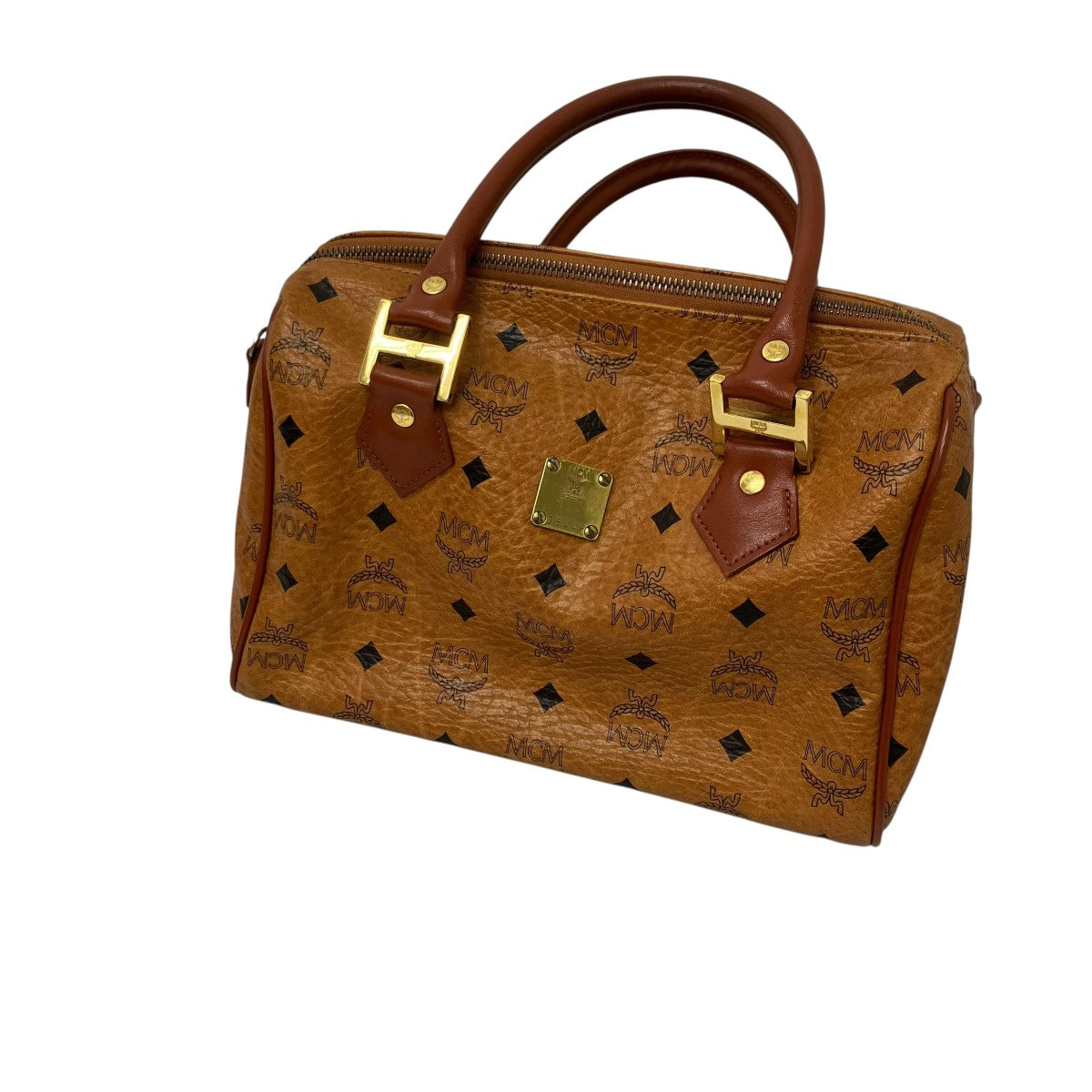 MCM(エムシーエム) ヴィセトスボストンバッグ ブラウン サイズ