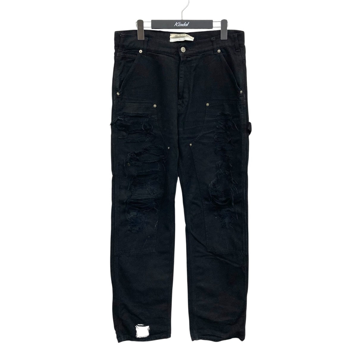 1017 ALYX 9SM(アリクス) ダメージ加工ダブルニーパンツ ブラック