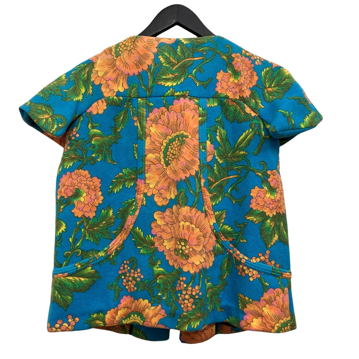 FLORAL PRINTED ZIP-UP TOP 花柄カットソー