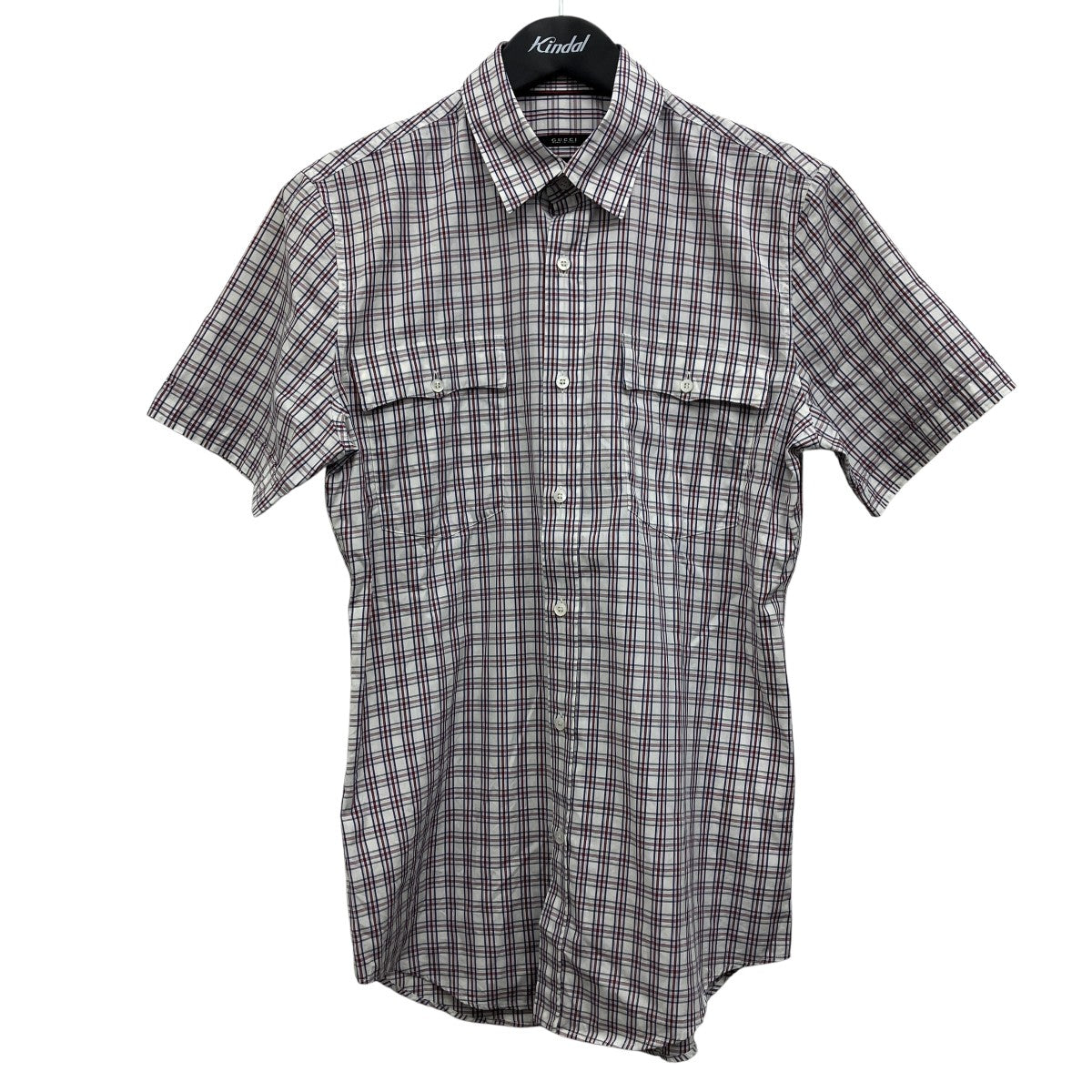 GUCCI グッチ  オーバー　チェック　コットン　シャツ GUCCI(グッチ) チェックシャツ 3081850 Z3507 ホワイト×レッド サイズ