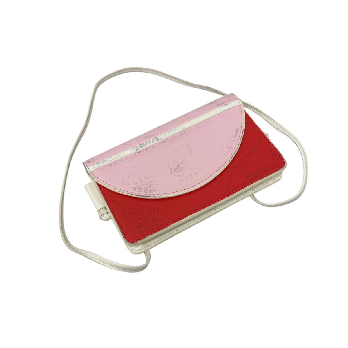 MARNI(マルニ) フェイクレザーショルダーバッグ M01256 ピンク×レッド 
