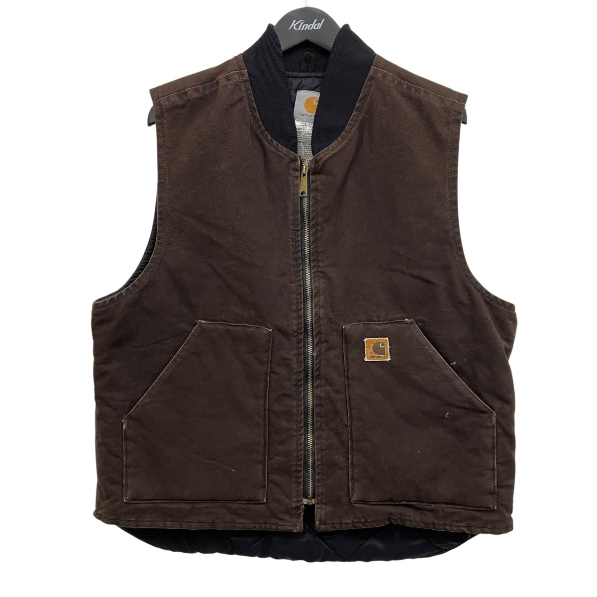 CarHartt(カーハート) リブ切替ジップベスト 0706093824 ブラウン
