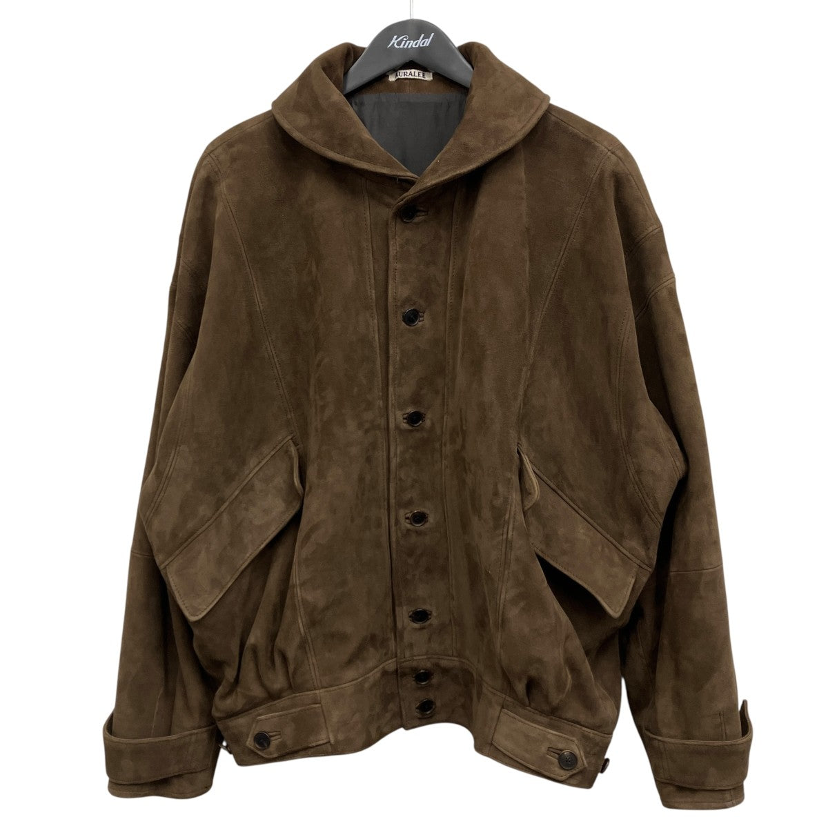 AURALEE 「SILKY GRAIN SUEDE BLOUSON」レザージャケットA26SG06SB 古着・中古-1枚目のアイテム画像