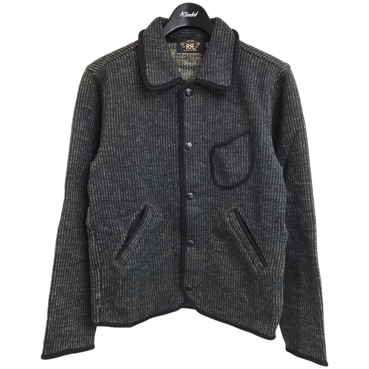 RRL(ダブルアールエル) 「Browns Beach Knit Jacket」ニットジャケット ブラック×ベージュ サイズ  14｜【公式】カインドオルオンライン ブランド古着・中古通販【kindal】