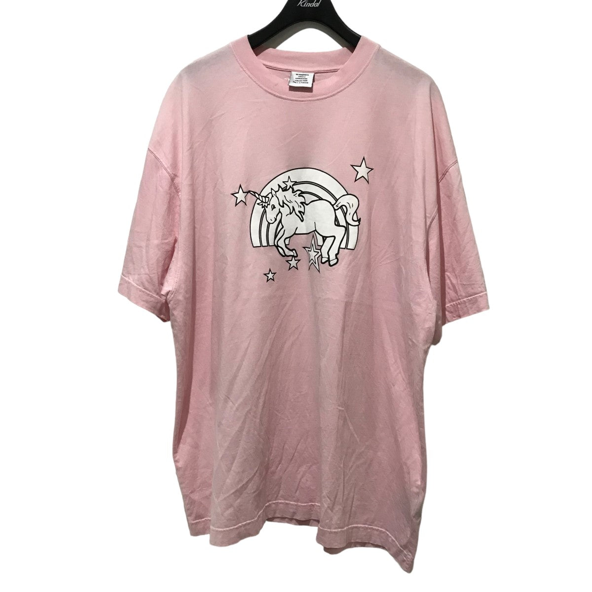 VETEMENTS(ヴェトモン) 23SSユニコーンプリントTシャツUE63TR101P UE63TR101P ピンク サイズ  M｜【公式】カインドオルオンライン ブランド古着・中古通販【kindal】