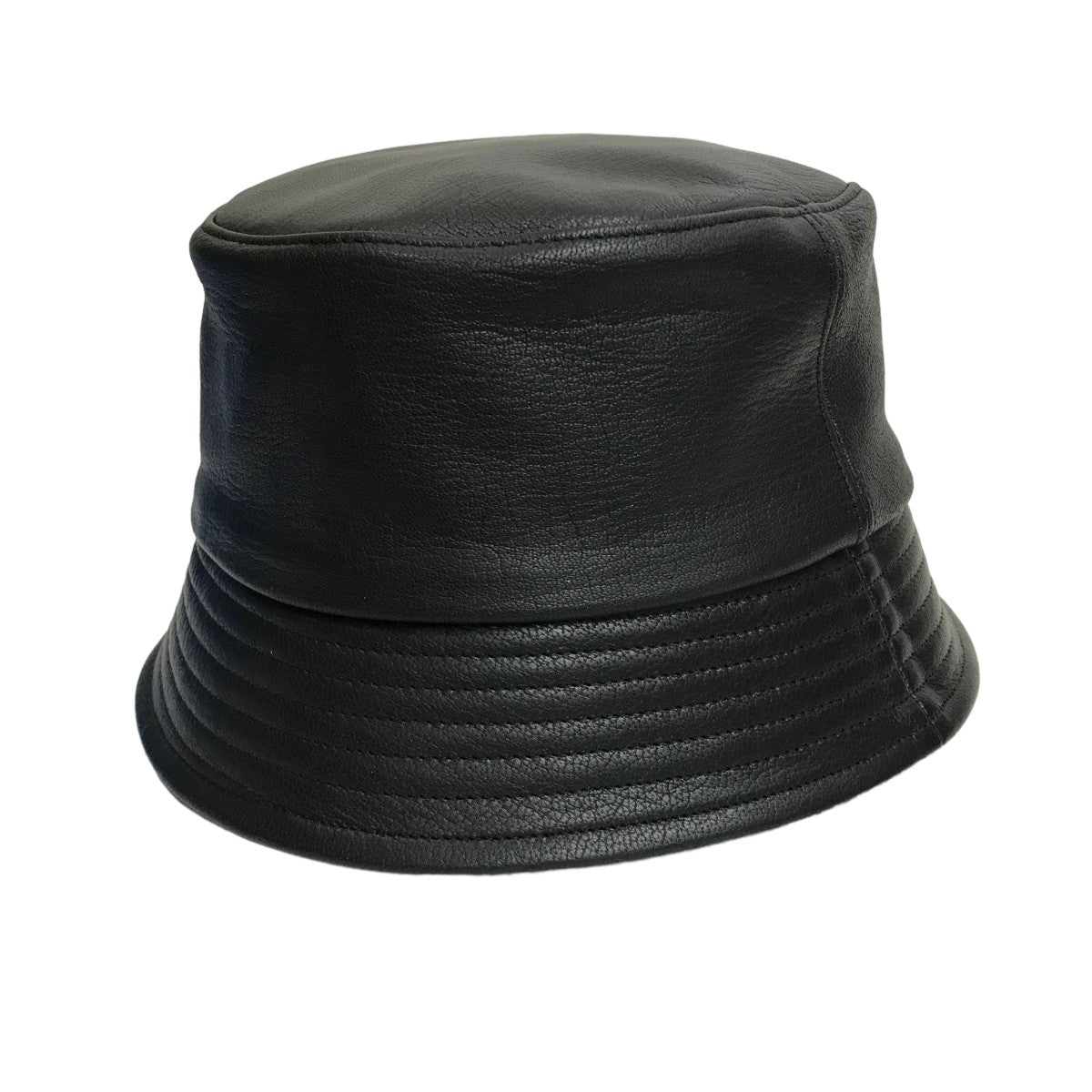 KIJIMA TAKAYUKI(キジマタカユキ) 「GOAT LEATHER BUCKET HAT」ゴートレザーバケットハット 232814 ブラック  サイズ 1｜【公式】カインドオルオンライン ブランド古着・中古通販【kindal】