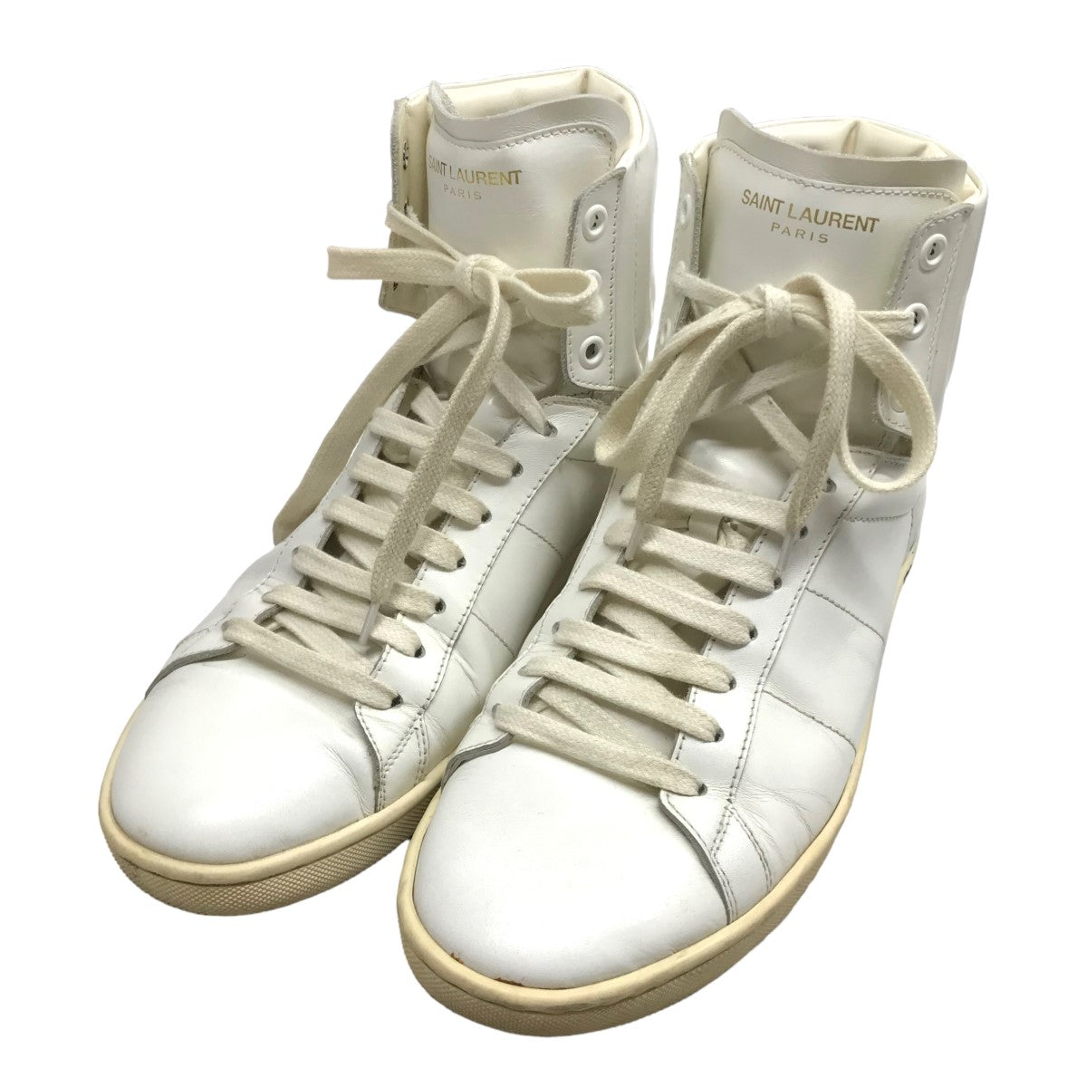 激安な SAINT LAURENT◇ハイカットスニーカー/41.5/WHT/322083 27.5cm