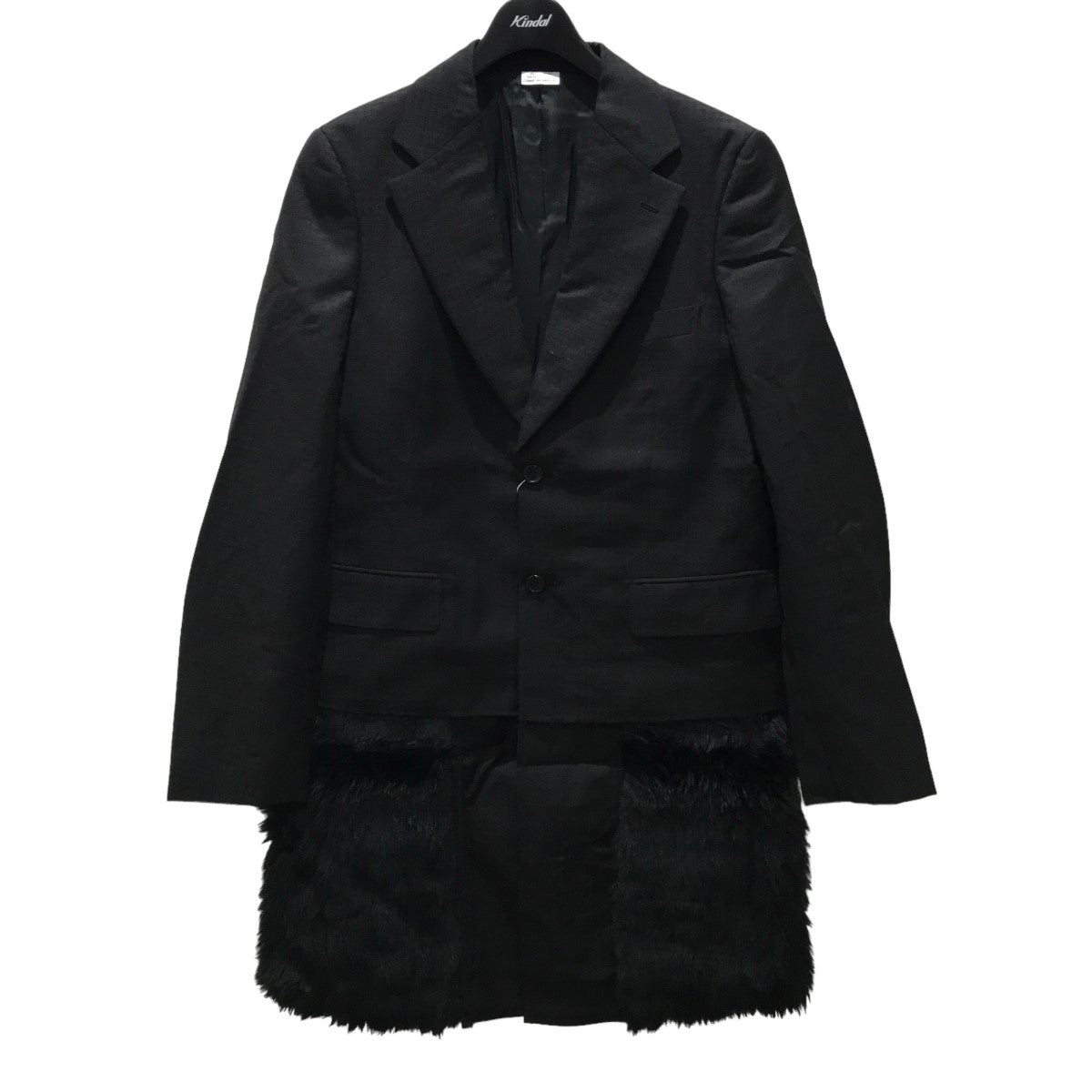 COMME des GARCONS HOMME PLUS(コムデギャルソンオムプリュス) 23AWフェイクファードッキングテーラードコートPL-J029  PL-J029 ブラック サイズ S｜【公式】カインドオルオンライン ブランド古着・中古通販【kindal】