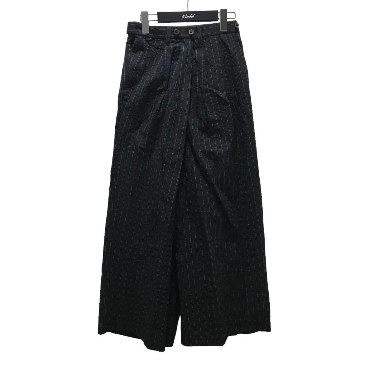 FUMIKA UCHIDA(フミカウチダ) STRIPES SUSPENDER SIDE FRONT OVER SLACKS FU-P-P004  パンツ FU-P-P004 ブラック サイズ S｜【公式】カインドオルオンライン ブランド古着・中古通販【kindal】