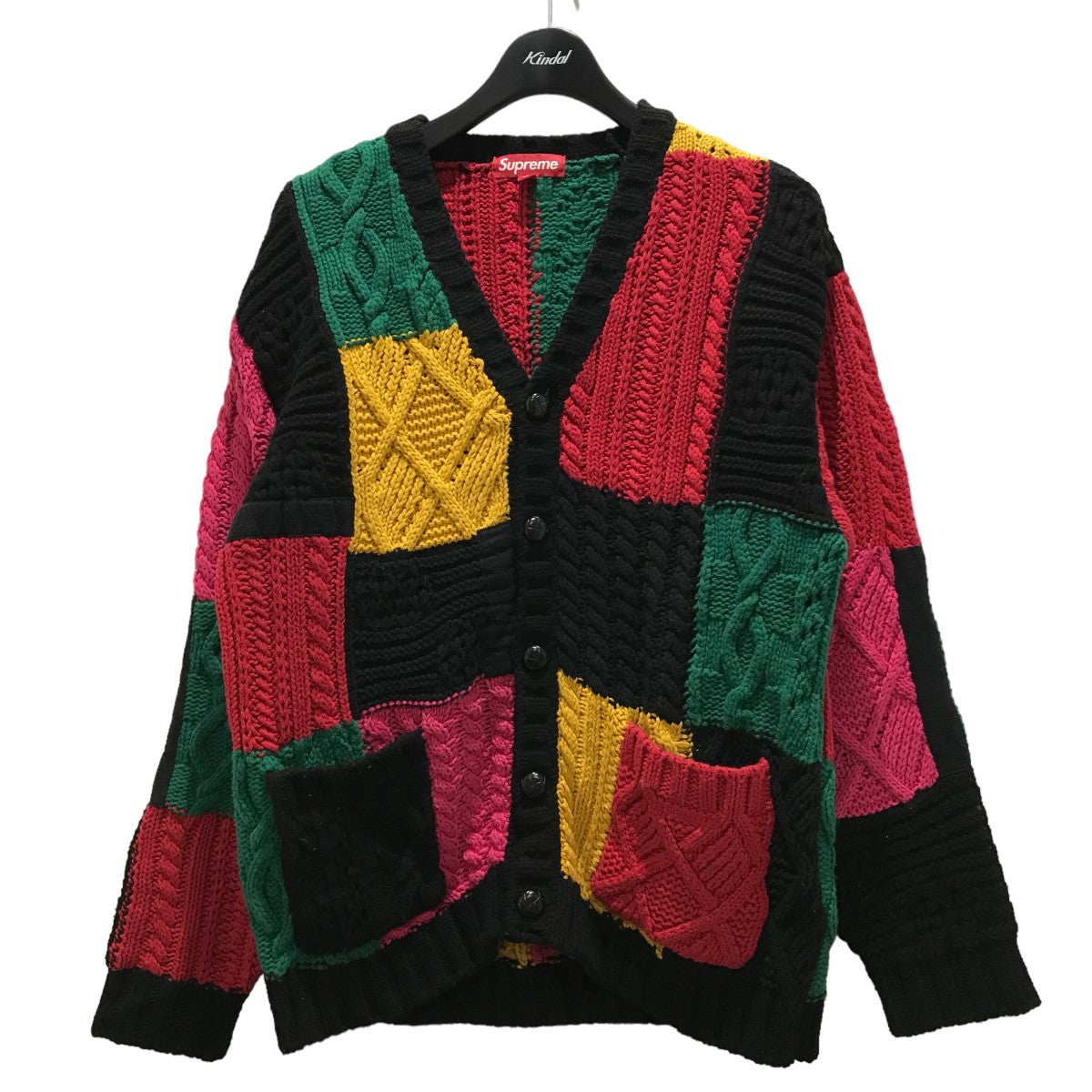 Supreme(シュプリーム) Patchwork Cable Knit Cardiganパッチワークカーディガン マルチカラー サイズ  S｜【公式】カインドオルオンライン ブランド古着・中古通販【kindal】