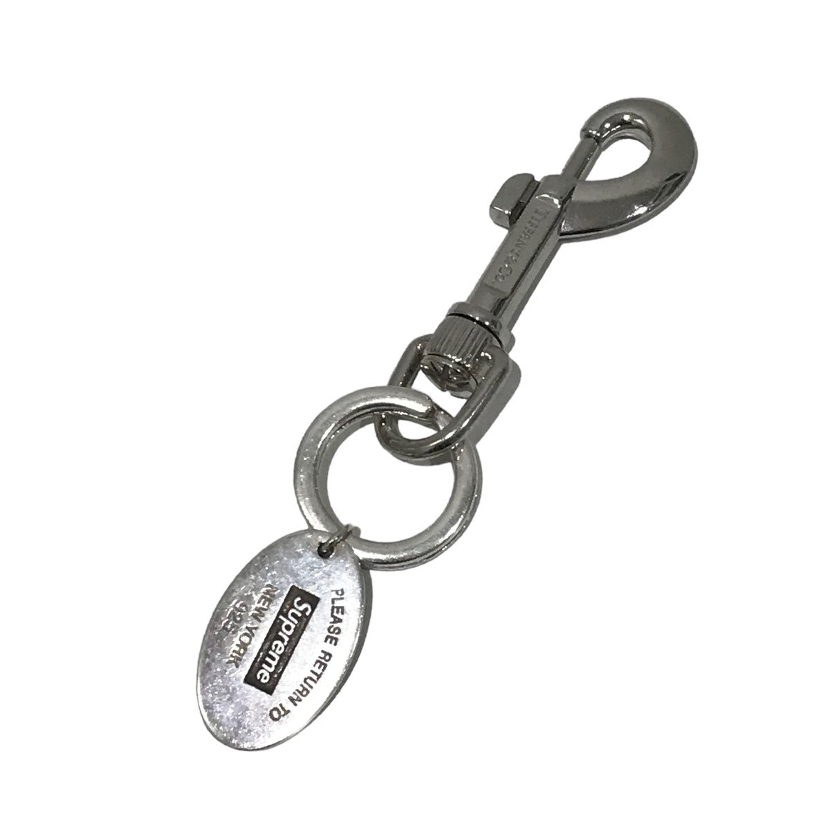 Supreme×Tiffany ＆ Co． Return to Tiffany Oval Tag Keyring ...