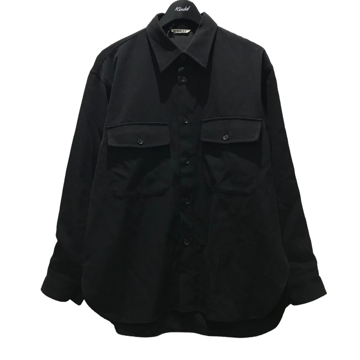 AURALEE(オーラリー) WOOL MAX GABARDINE SHIRTSウールギャバジンシャツA9ASO3MX A9ASO3MX ブラック  サイズ 3｜【公式】カインドオルオンライン ブランド古着・中古通販【kindal】