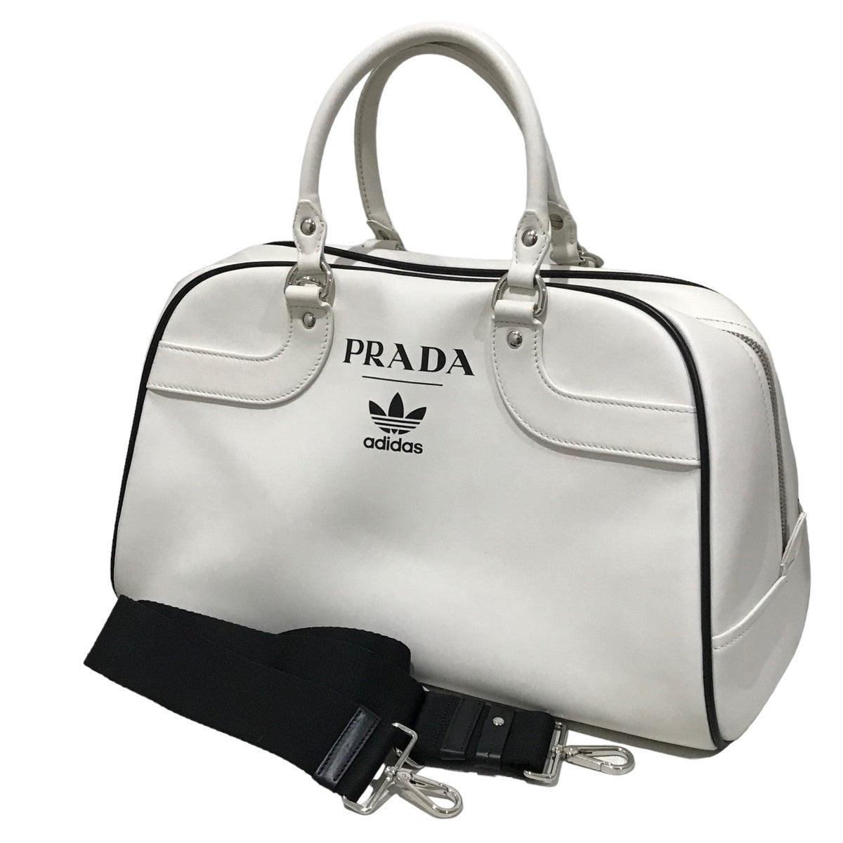 PRADA×adidas 世界700個限定ボストンバッグ1BB074 1BB074 ホワイト 