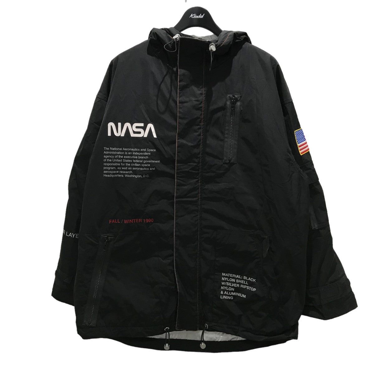 HERON PRESTON(ヘロンプレストン) NASA Edition HIGH TECK PARKAジップブルゾンHMEC001F18725052  HMEC001F18725052 ブラック サイズ S｜【公式】カインドオルオンライン ブランド古着・中古通販【kindal】