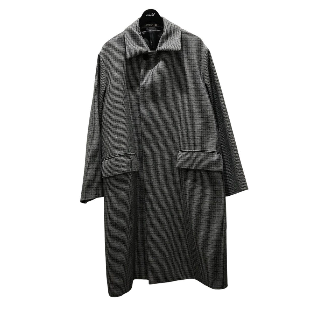 AURALEE(オーラリー) DOUBLE FACE CHECK SOUTIEN COLLAR  COATダブルフェイスステンカラーコートA9AC01BN A9AC01BN グレー サイズ 3｜【公式】カインドオルオンライン  ブランド古着・中古通販【kindal】