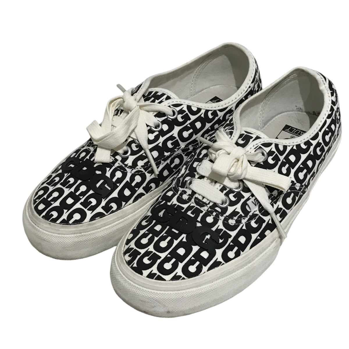 COMME des GARCONS×VANS OG Authentic LX CDG Printキャンバススニーカー ホワイト×ブラック サイズ  23.5｜【公式】カインドオルオンライン ブランド古着・中古通販【kindal】