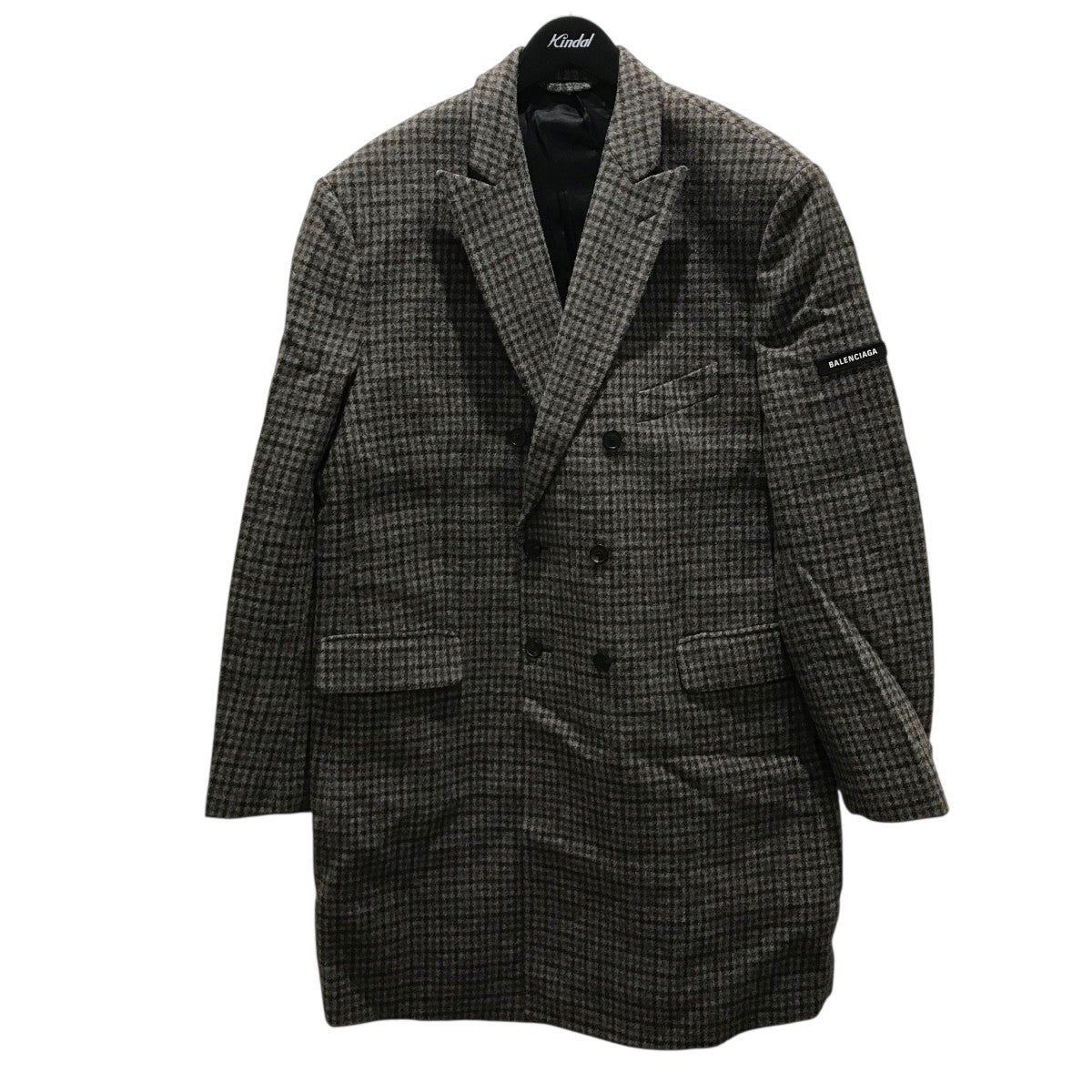 【バレンシアガ】BALENCIAGA グレーチェック チェスターコート BALENCIAGA(バレンシアガ) チェックチェスターコート534053