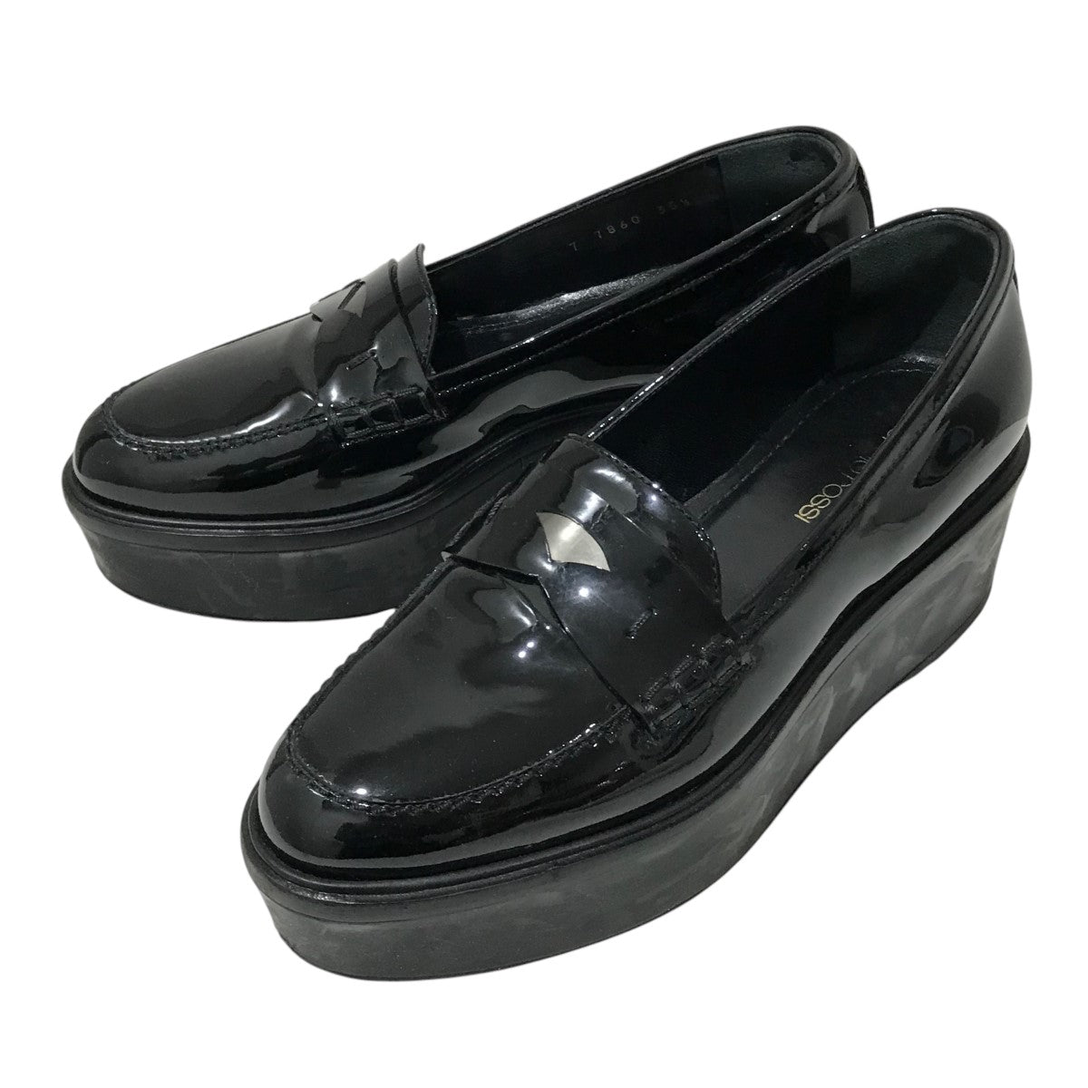 sergio rossi セルジオロッシ　パテントローファー36 sergio rossi(セルジオロッシ) パテントローファー ブラック サイズ 35