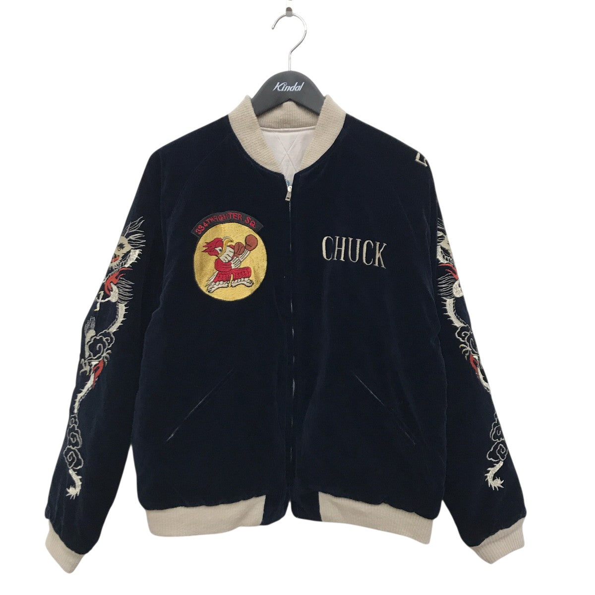 TAILOR TOYO SOUVENIR JACKET BUZZ RICKSONS × KOSHO & CO. SPECIAL EDITION 334th FTR. BOMB. SQ. CHITOSE JAPANスカジャン 古着・中古-1枚目のアイテム画像