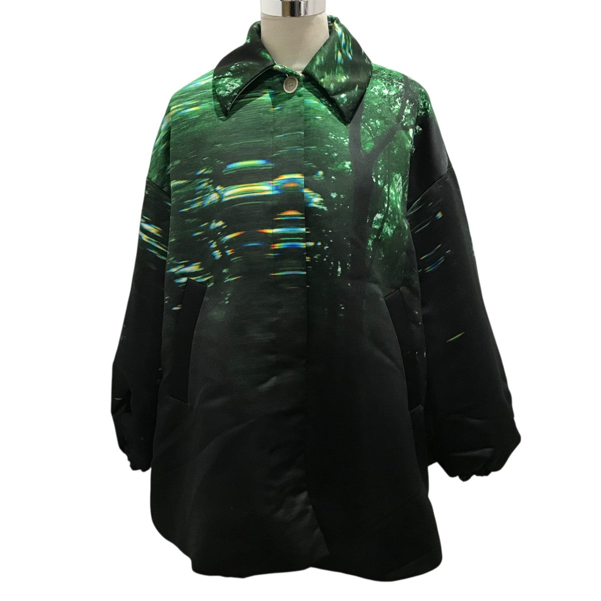 ENFOLD 【IN THE GARDEN COAT】プリントステンカラーコート300HA130-1720 古着・中古-1枚目のアイテム画像