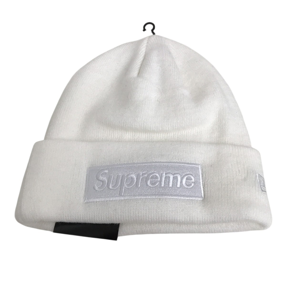 【美品／希少】supreme boxlogo ニット帽／ホワイト Supreme×New Era Box Logo BeanieBOXロゴビーニーニットキャップ