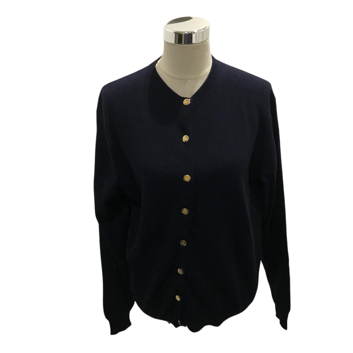 Burberry's(バーバリーズ) 金ボタンカーディガン ネイビー サイズ 40