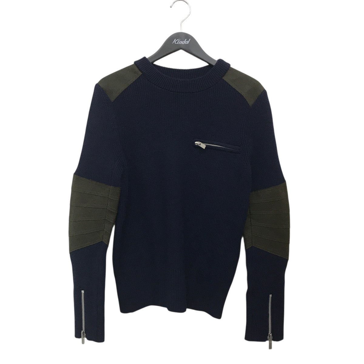 sacai ジップ ニット ネイビー sacai(サカイ) 袖ジップリブニット16-02722 16-02722 ネイビー