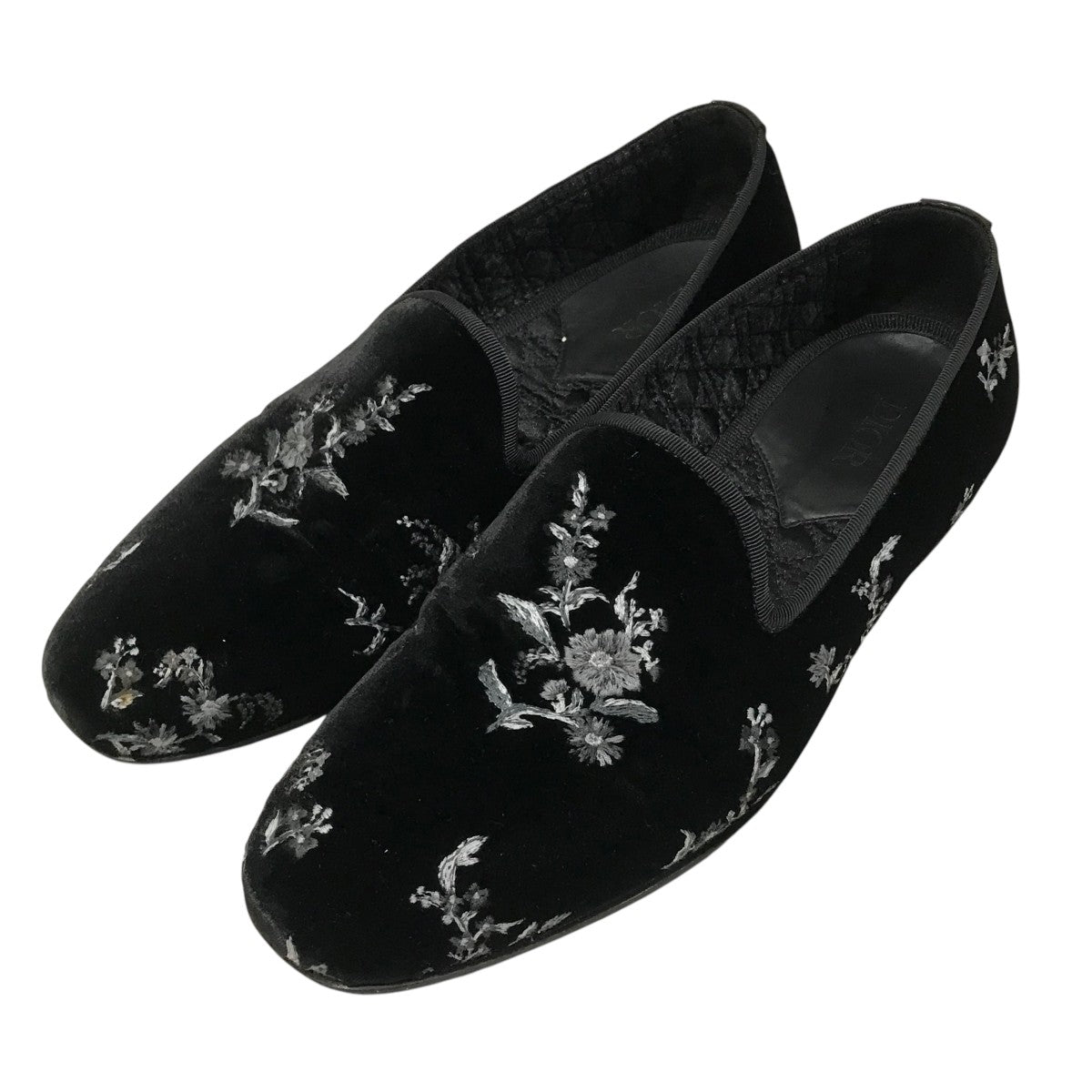 ディオール　ヒール【超美品】 DIOR(ディオール) フラワーエンブロイダリースリッポン21CME 21CME