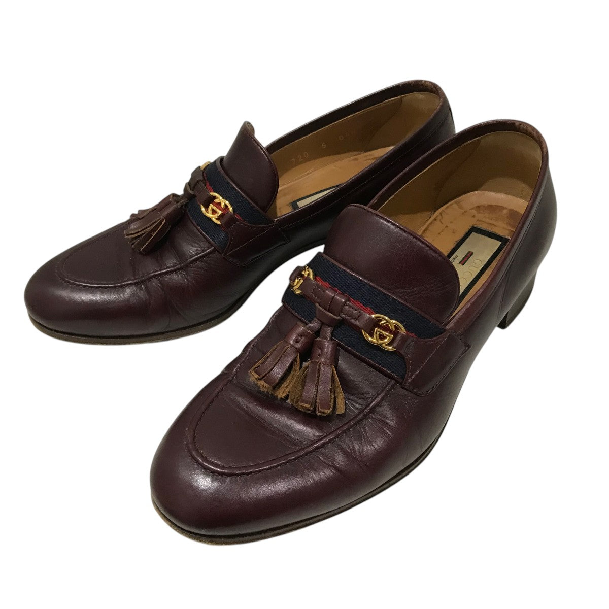 GUCCI(グッチ) ウェブ＆インターロッキングGローファー624740 624740 