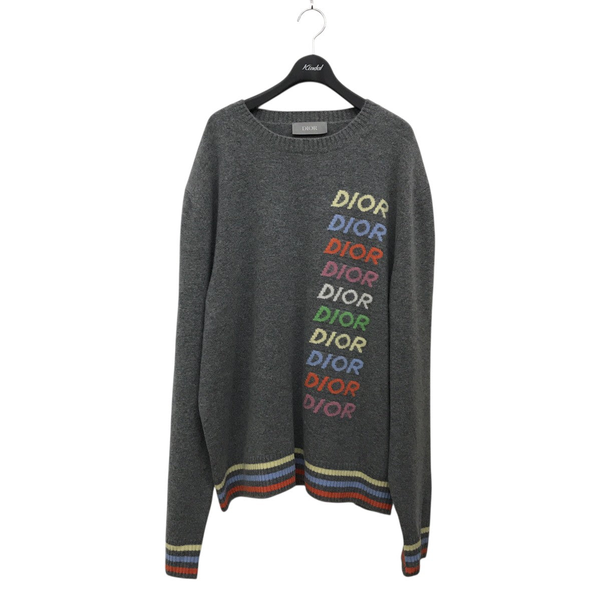 DIOR ウール カシミア マルチロゴ ニット セーター413M649AT774 古着・中古-1枚目のアイテム画像