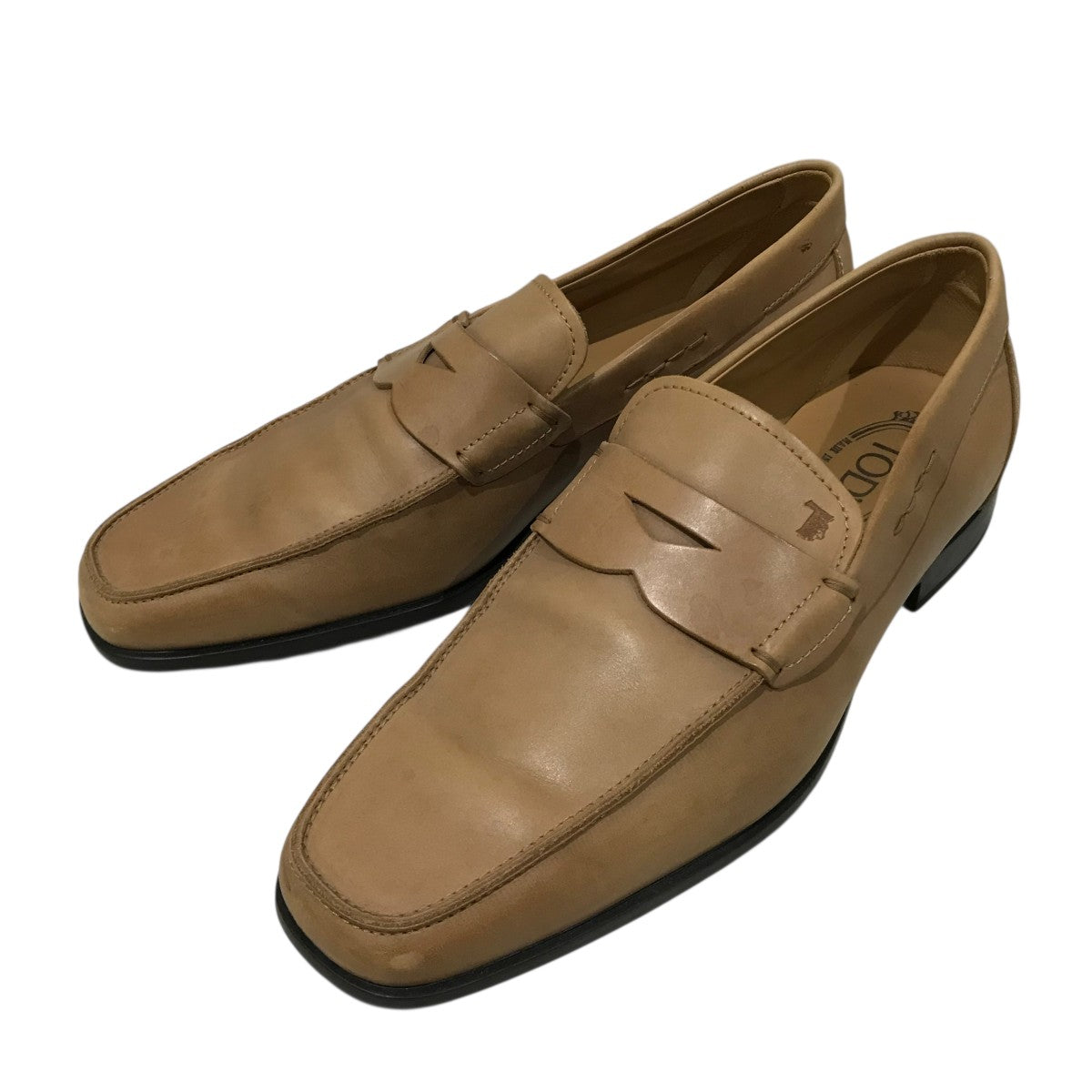 【TOD'S】コイン ローファー 37h ベージュ TOD'S(トッズ) コインローファー ベージュ サイズ 7｜【公式