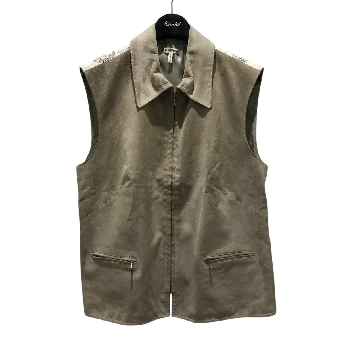 HERMES(エルメス) マルジェラ期スウェード×シルクベスト ベージュ 
