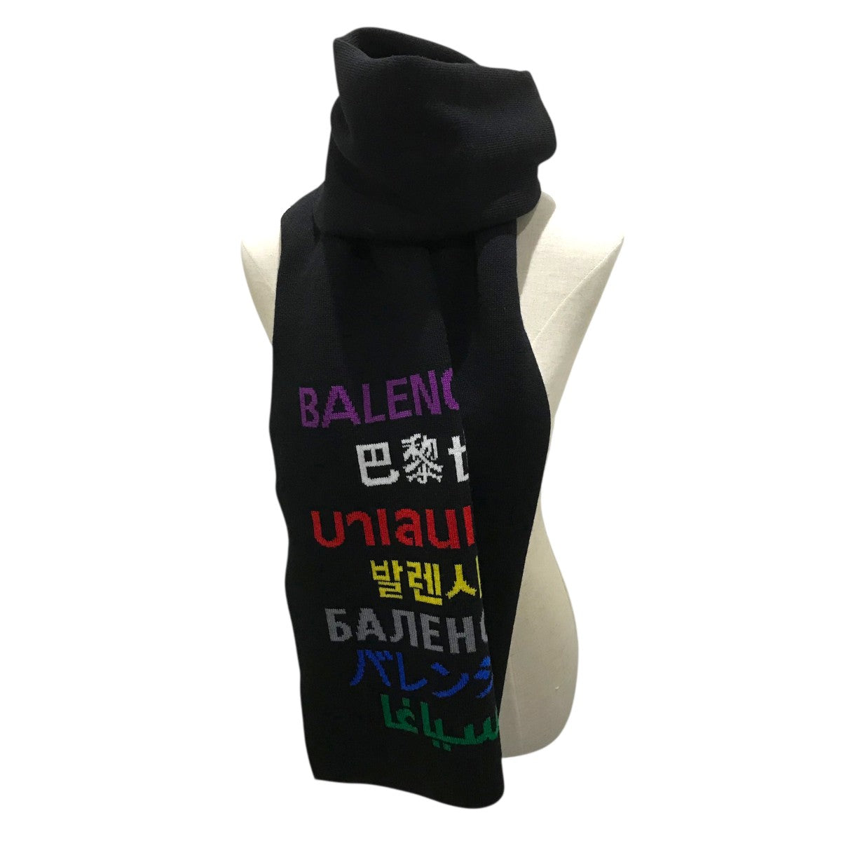 BALENCIAGA(バレンシアガ) ロゴマフラー646492 646492 ブラック
